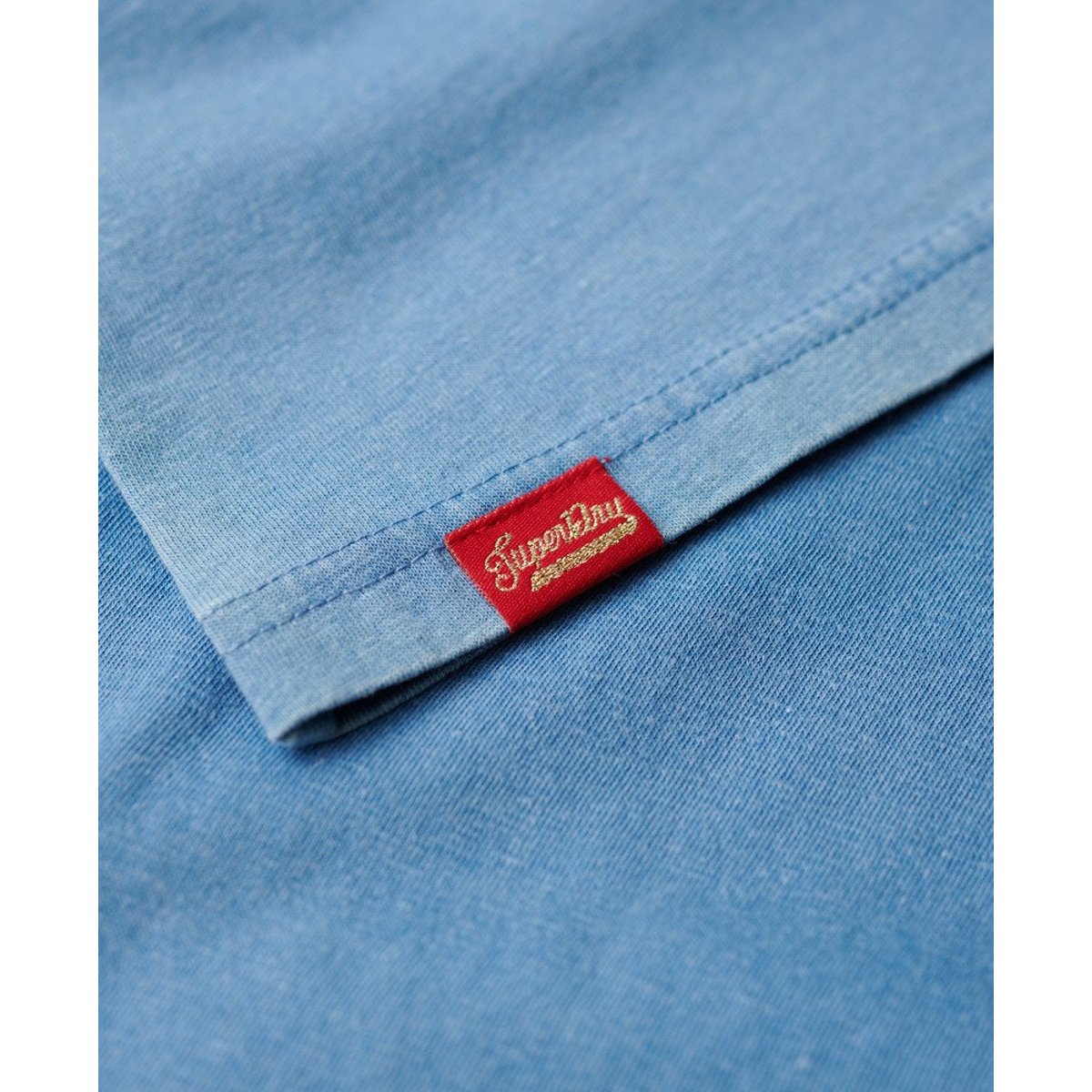 T-shirt indigo à mancherons Workwear indigo délavé, SUPERDRY