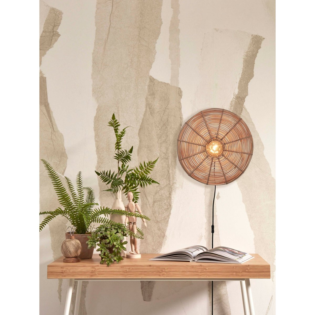 Lampe Murale Rotin TANAMI rotin, GOOD & MOJO