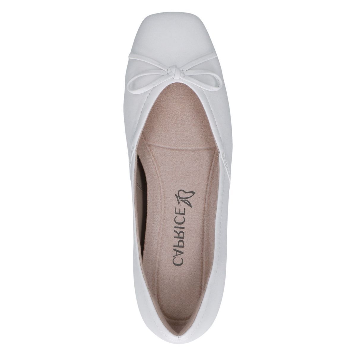 Ballerine en cuir blanc, CAPRICE
