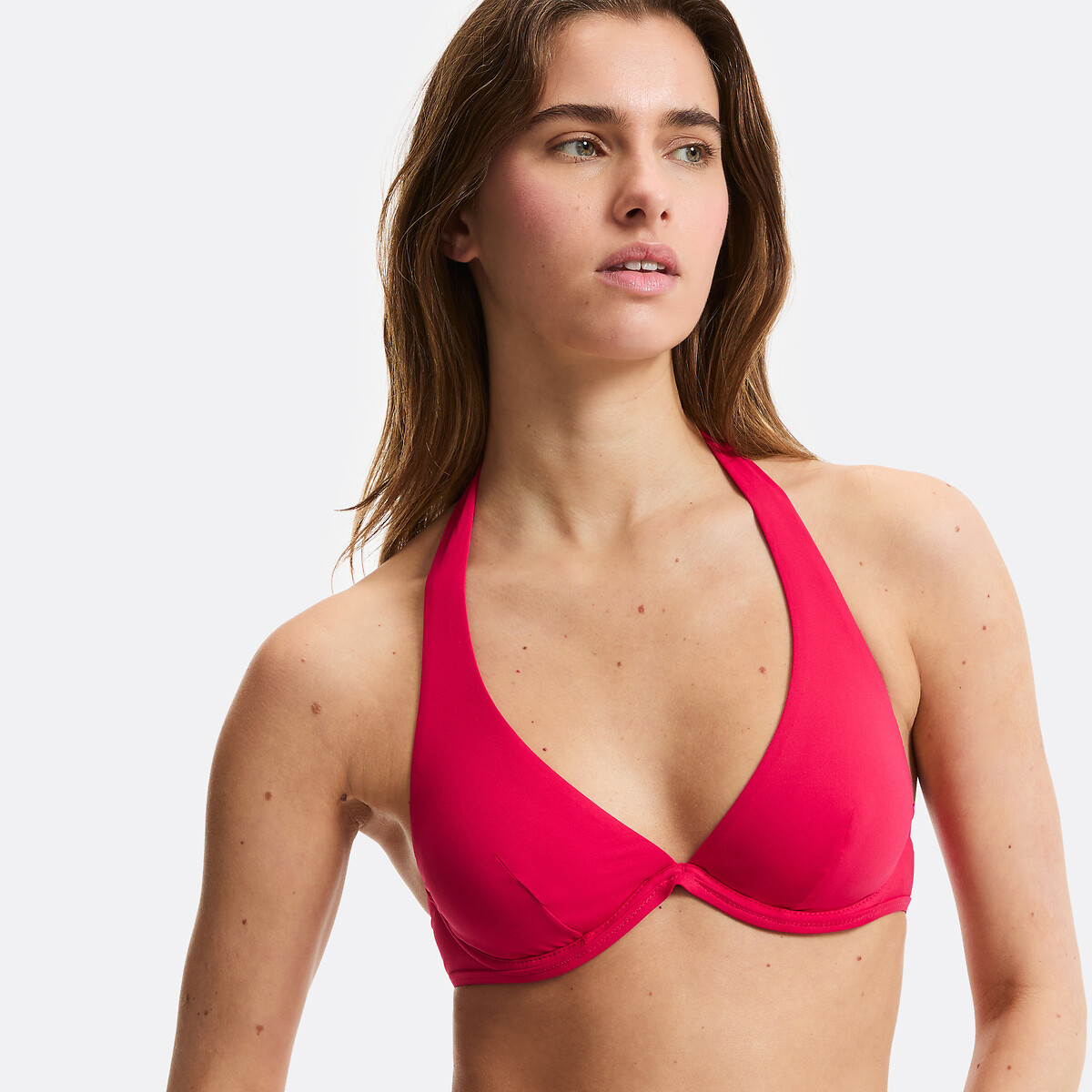 Haut de maillot de bain, foulard Essentiel framboise, LA REDOUTE COLLECTIONS
