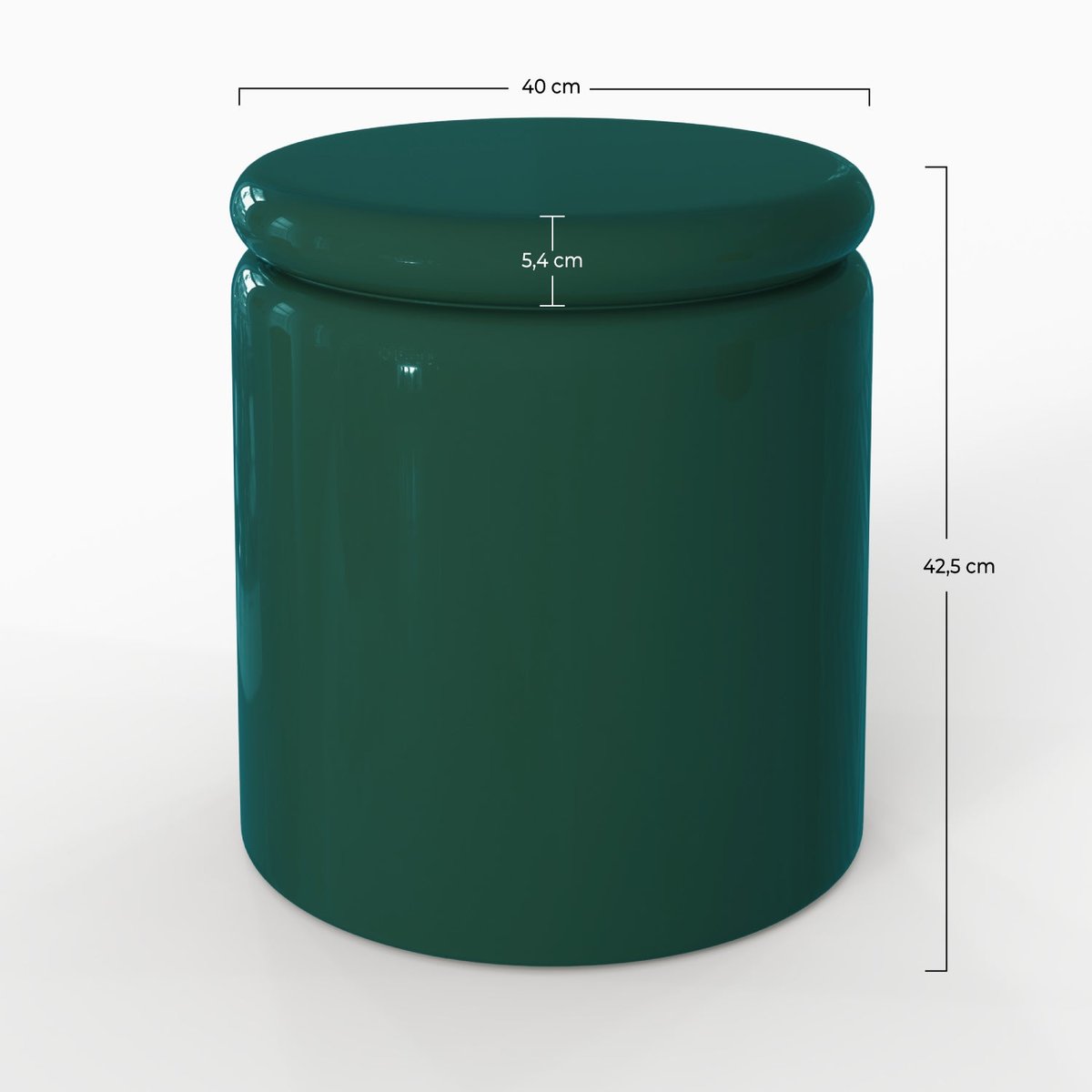 Table d'appoint Oscar - OSCAR vert canard, MAISON PAVANE