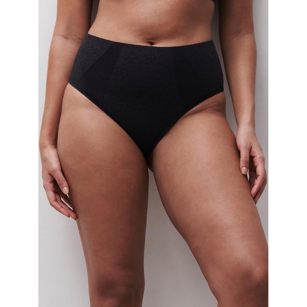 Culotte taille haute maintien PURE LACE noir, CHANTELLE