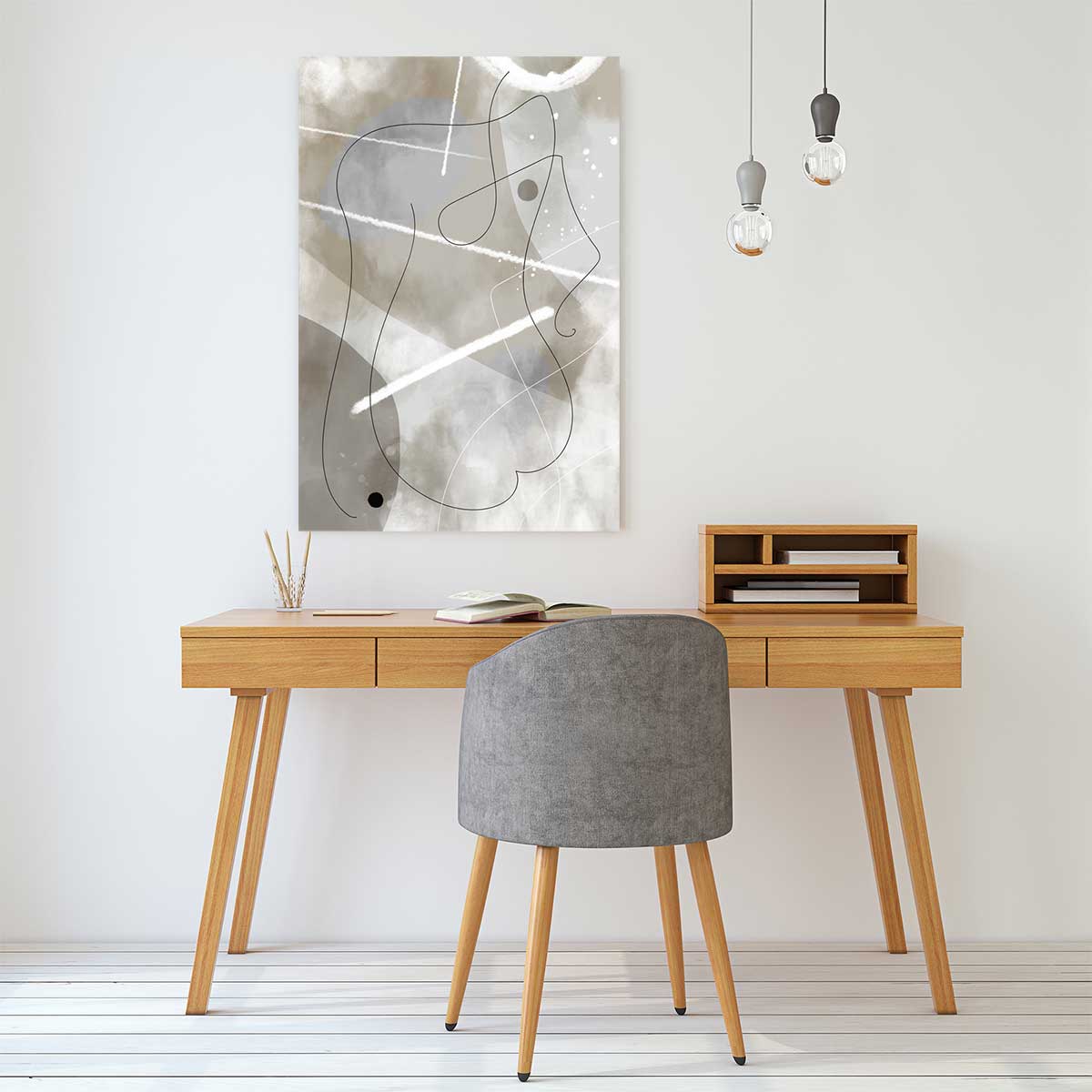 Tableau abstrait et soft line n°1 tableau alu dibond, HEXOA