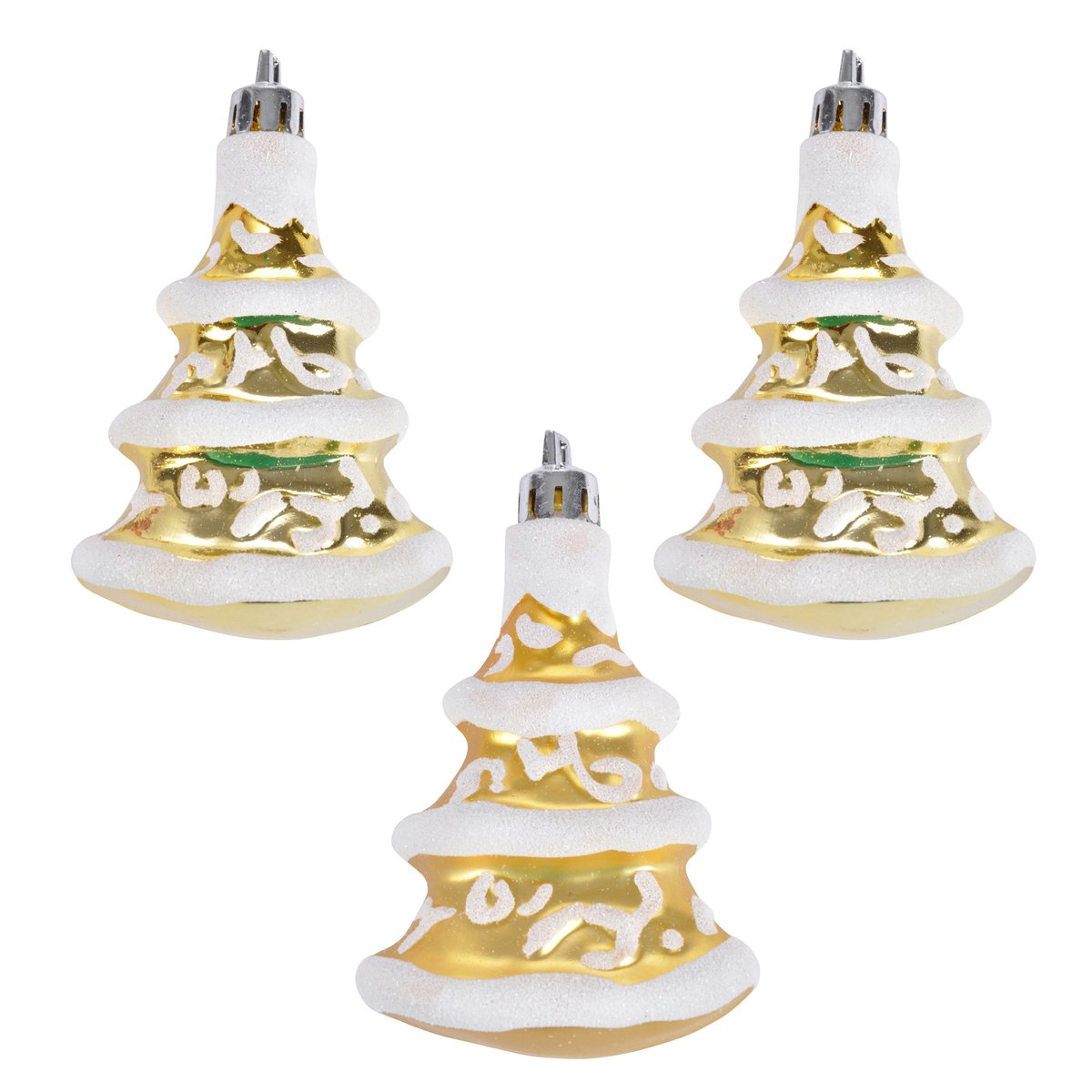Set de 3 suspensions sapins argent argent, EDEN