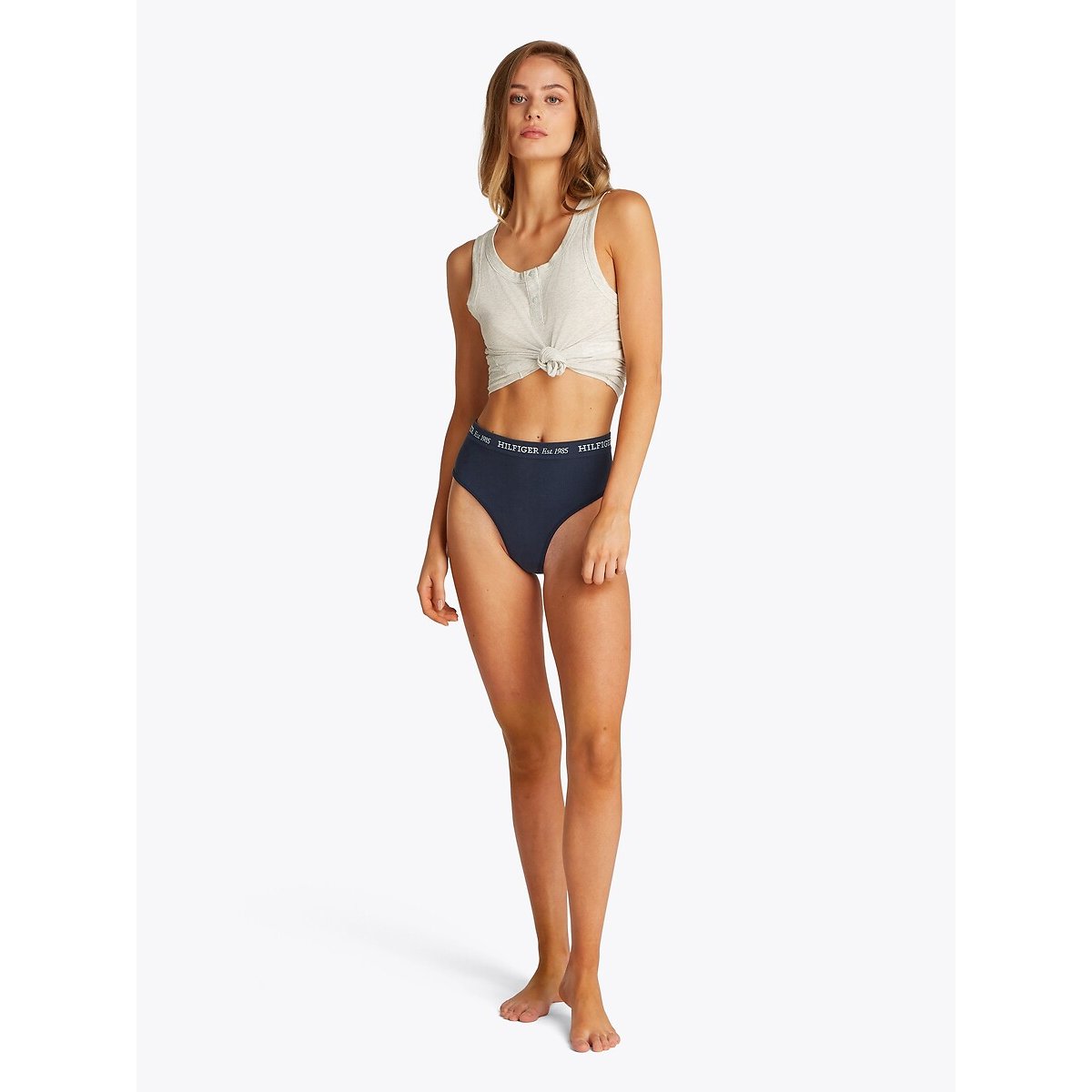 Culotte taille haute en coton New York bleu, TOMMY HILFIGER