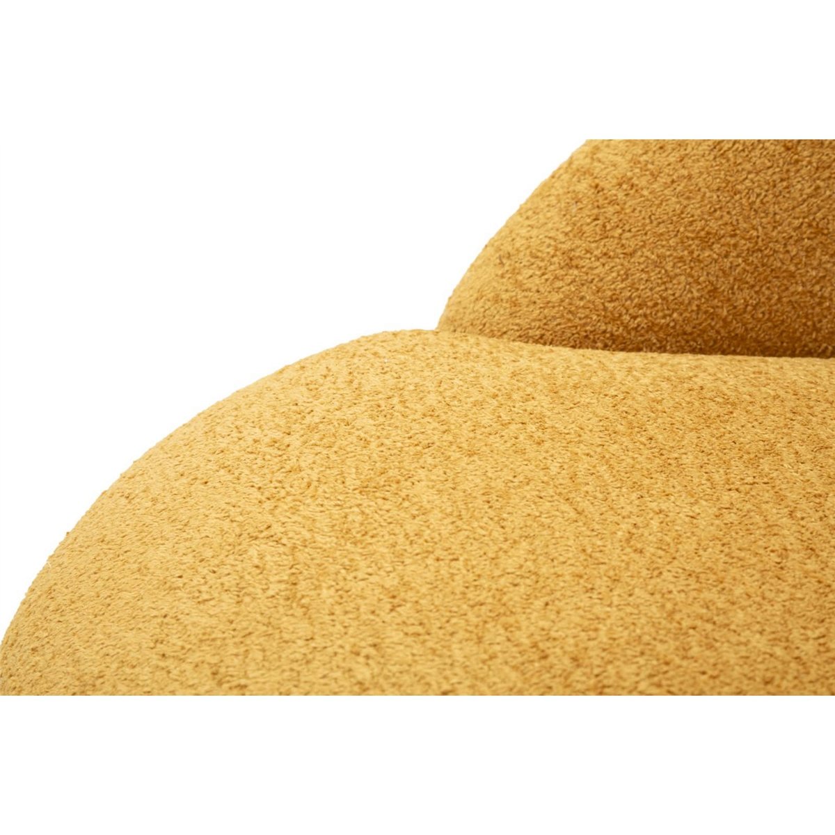 Fauteuil lounge aux formes arrondies MODERN moutarde, RECOLLECTION