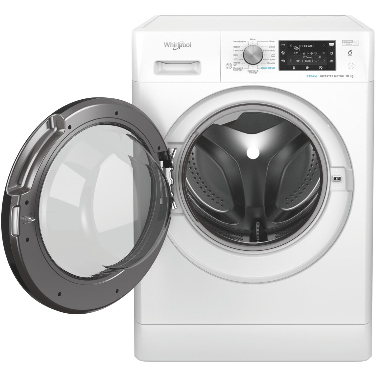 Lave linge hublot FFDB10489BVFR couleur unique, WHIRLPOOL