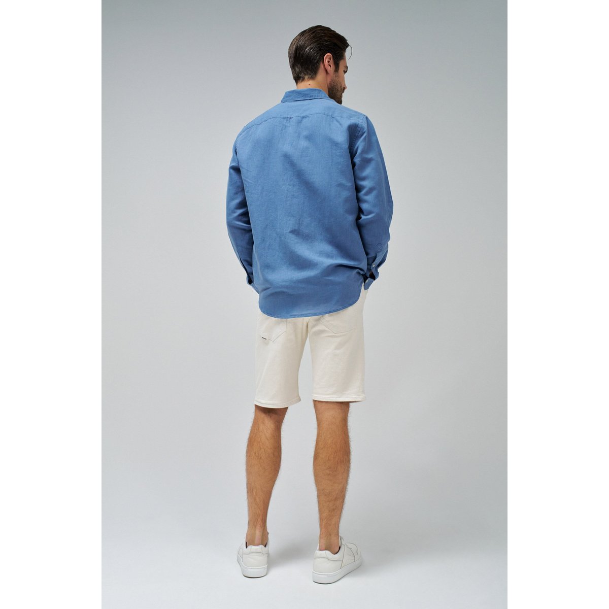 CHEMISE AVEC MÉLANGE DE LIN blanc, SALSA JEANS