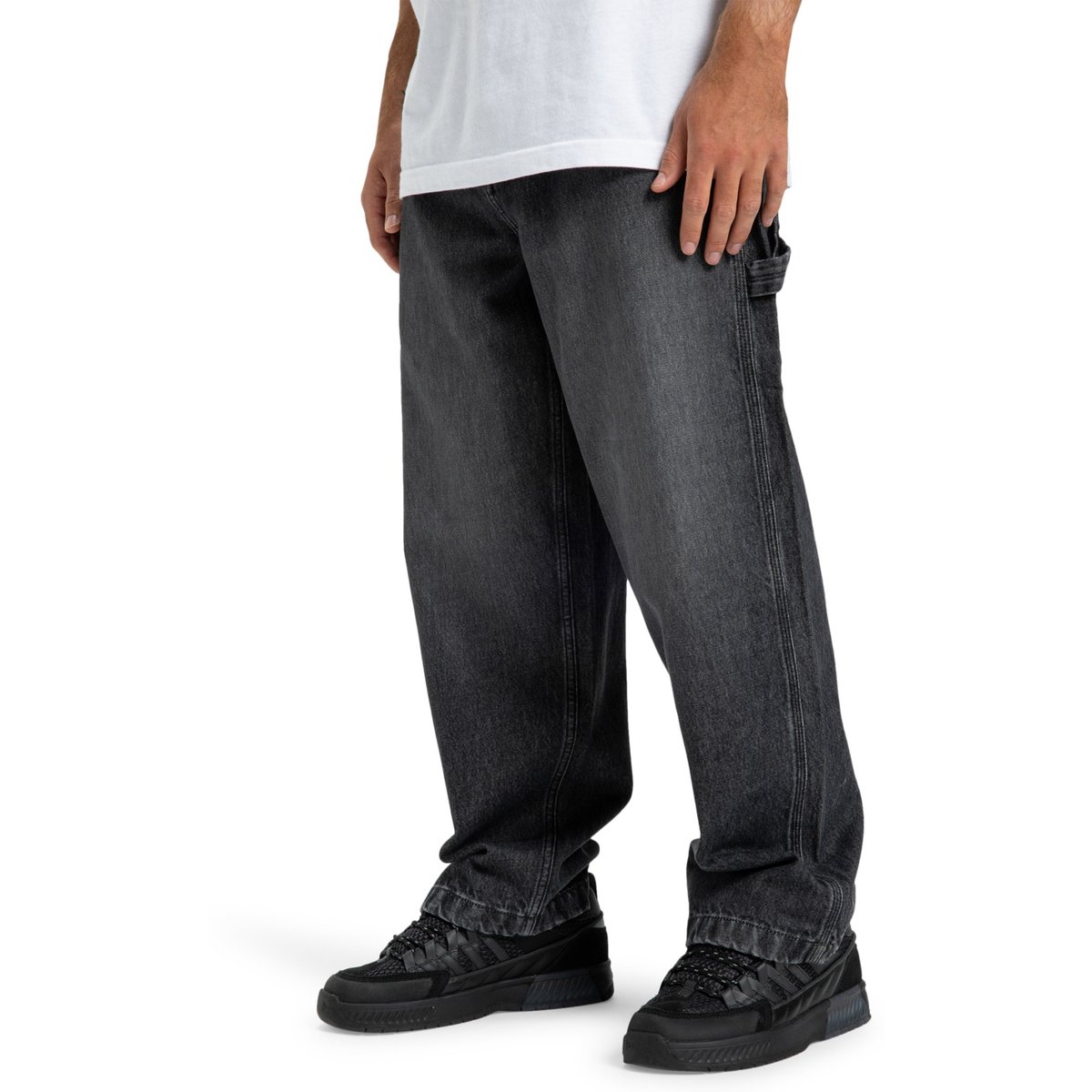 Jeans Carpenter WORKER BAGGY CARPENTER BAC. noir black, DC SHOES