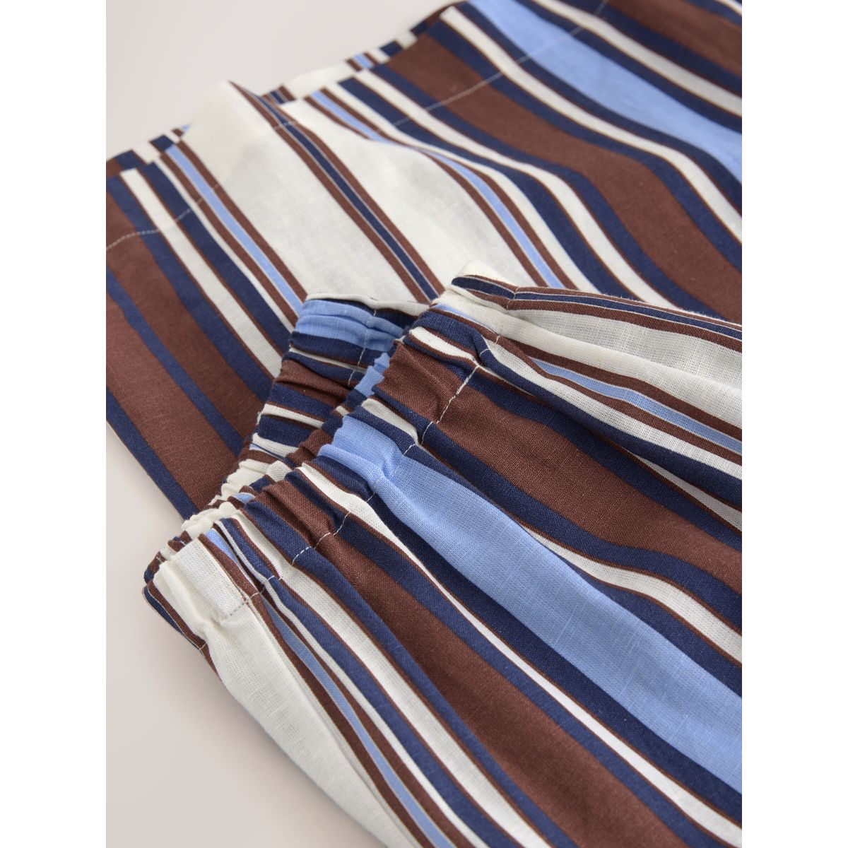 Pantalon large rayures marron chocolat/bleu, NEXT