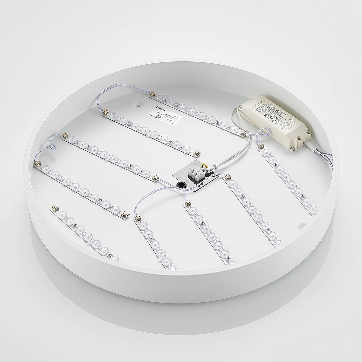 Plafonnier  moderneLED, Simera blanc, LINDBY