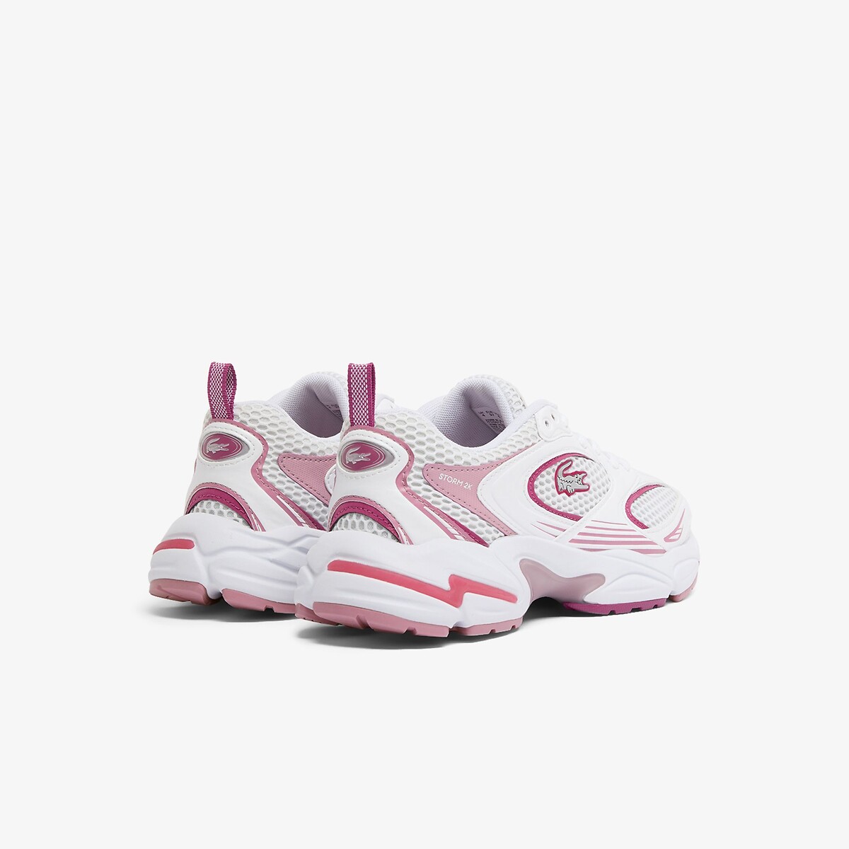 Baskets basses Storm 96 2K blanc/rose, LACOSTE