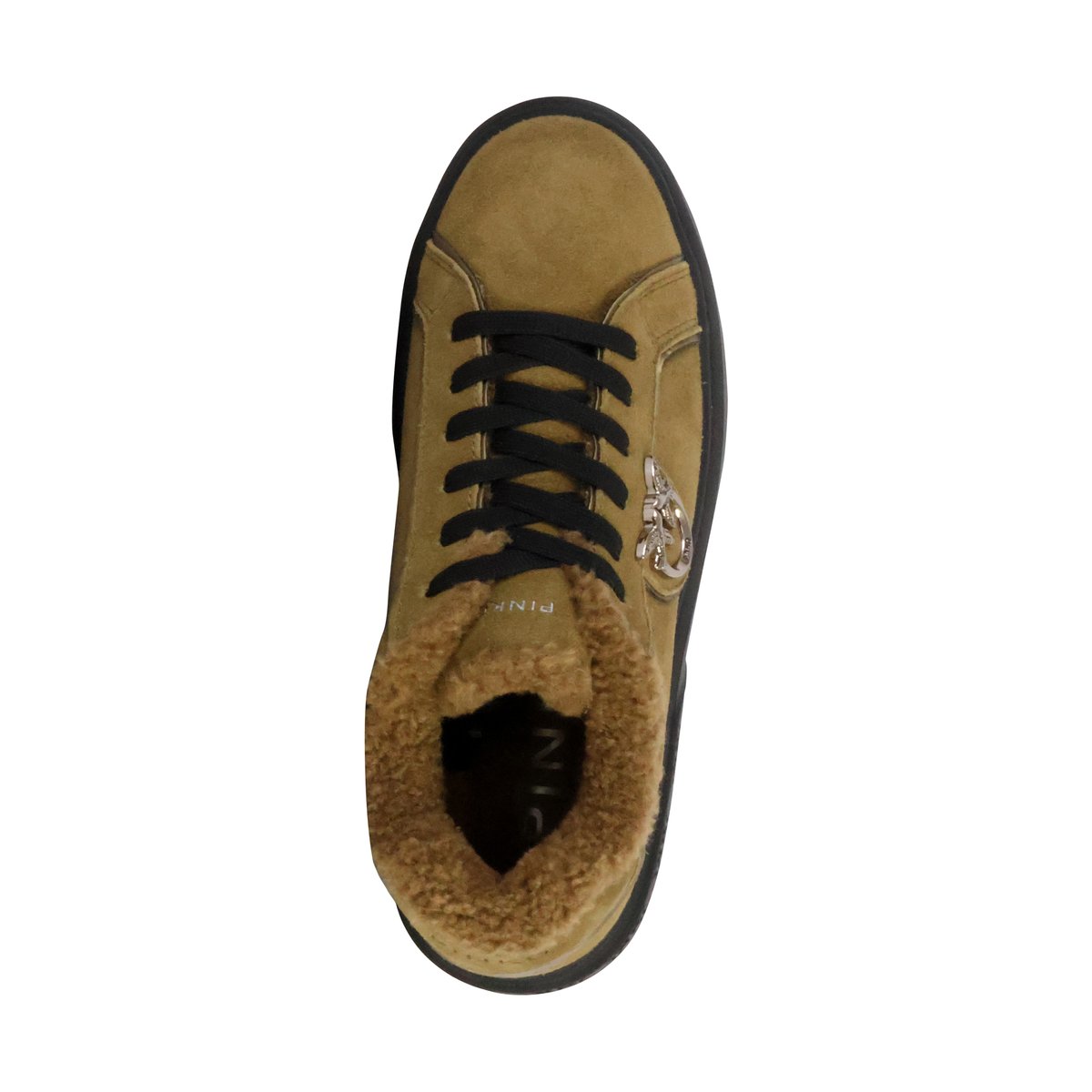 Basket Basse Cuir Yoko 01 militaire, PINKO