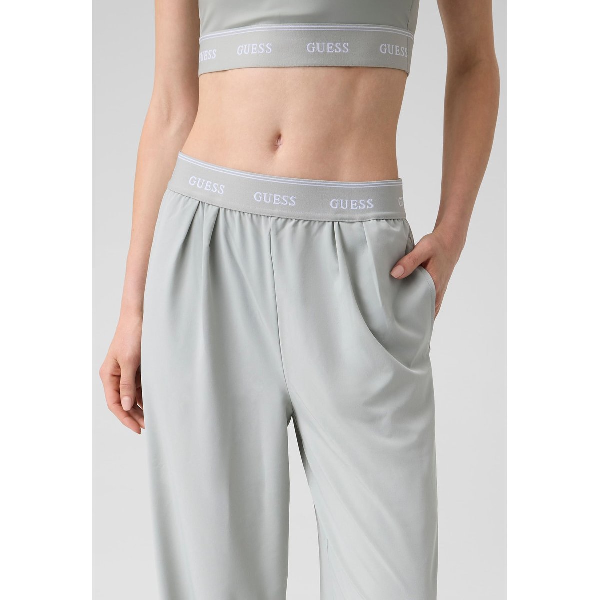 Pantalons De Survêtement À Coupe Décontractée vert, GUESS