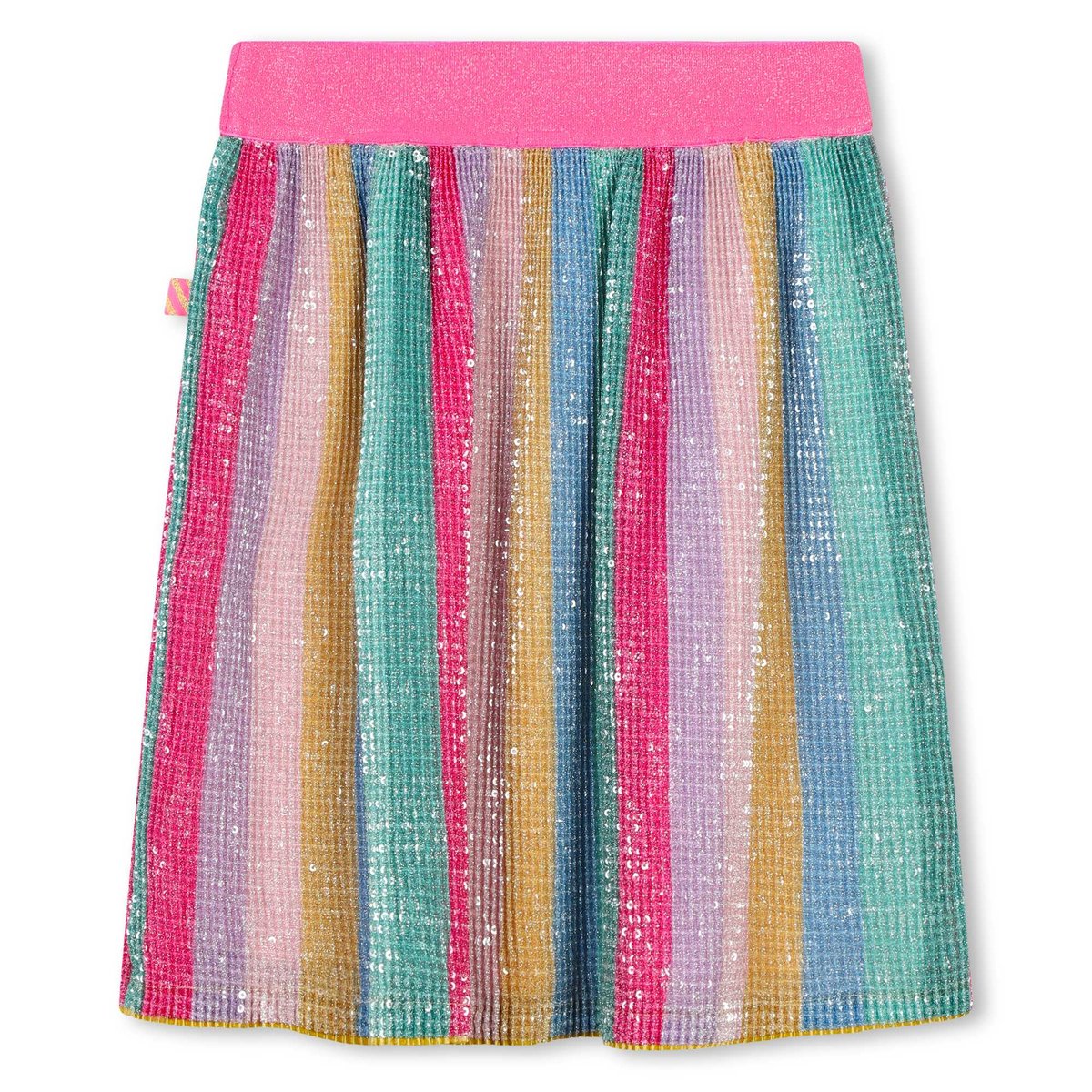 Jupe plissée en sequins multico, BILLIEBLUSH