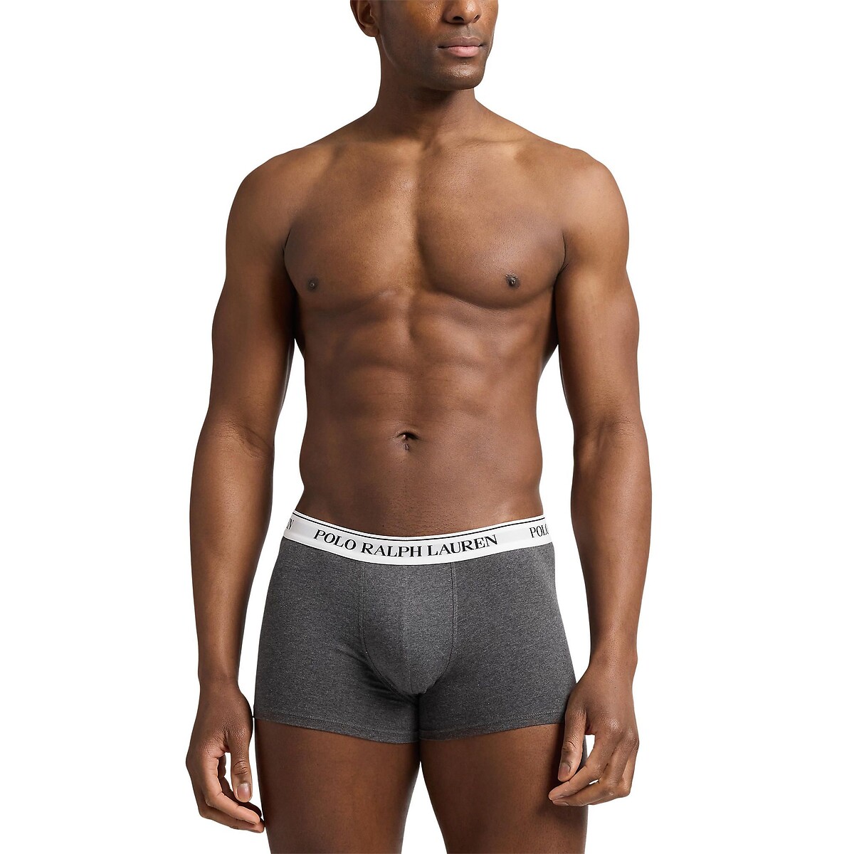 Lote de 5 cuecas boxer clássicas em algodão stretch preto + cinzento + branco + estampado, POLO RALPH LAUREN