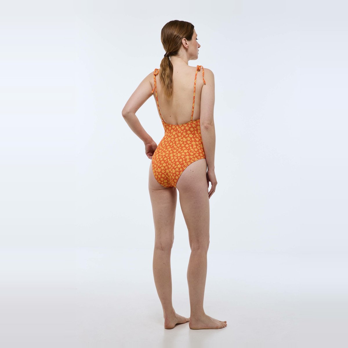 Maillot de bain 1 pièce PIA cadmium, MONOPRIX