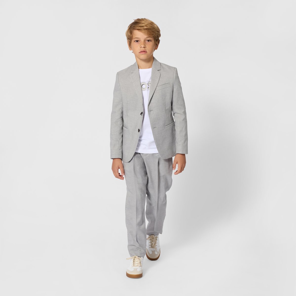 Pantalon de cérémonie gris, BOSS KIDSWEAR