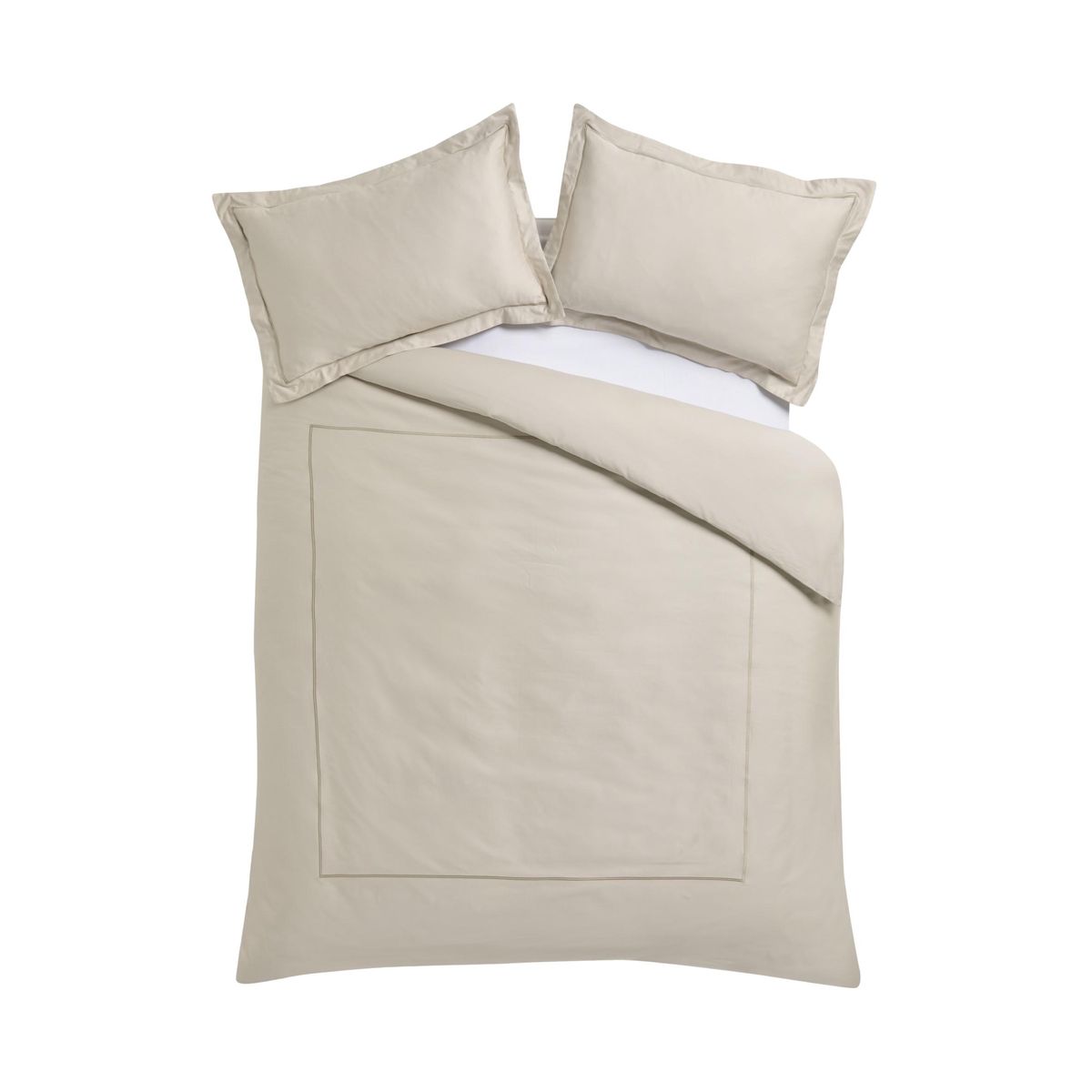Parure housse de couette 600 fils barretta argent, NEXT