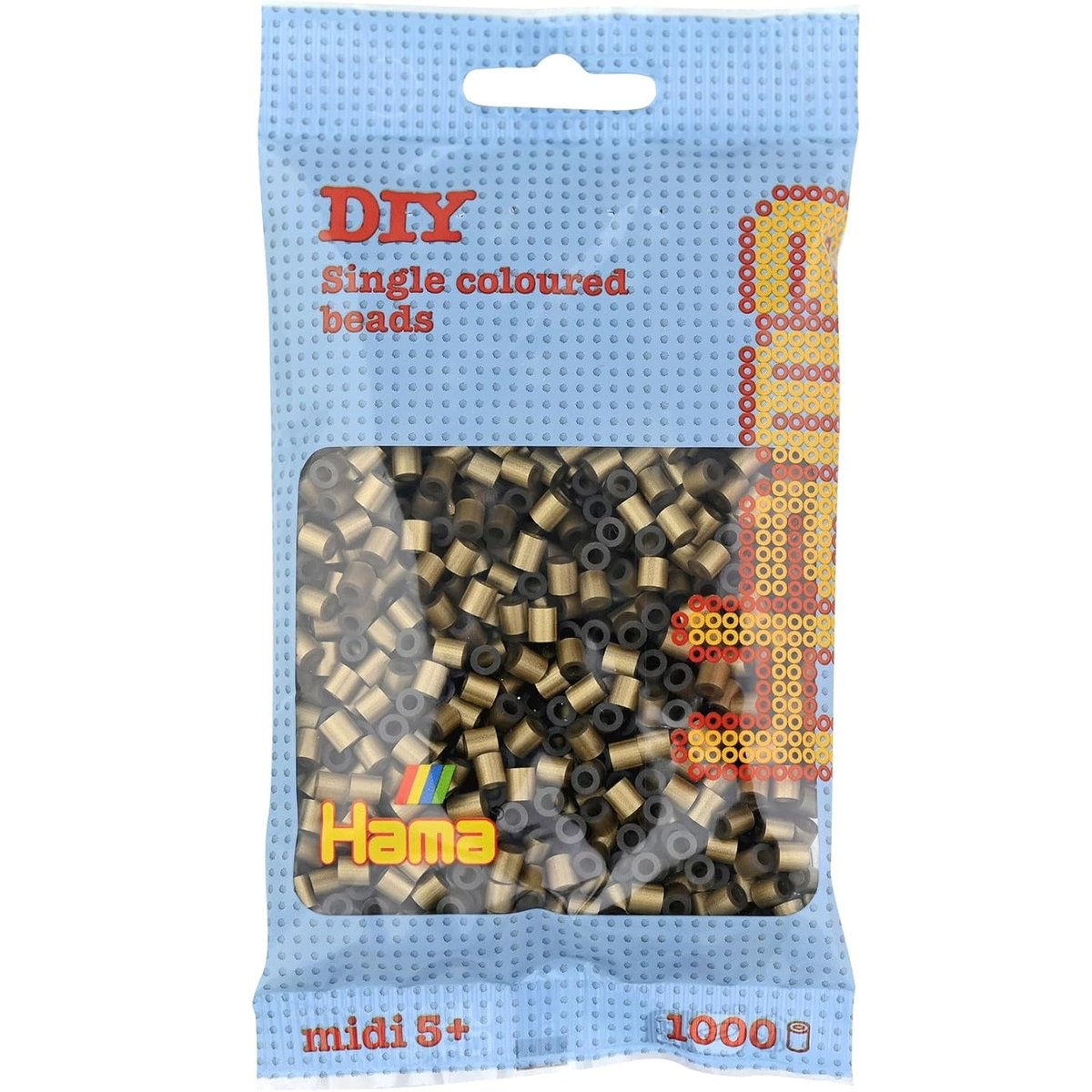 Sachet 1000 perles plastique Midi bronze beige, HAMA