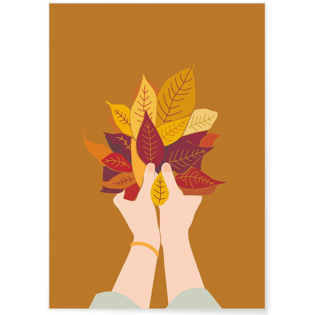 Affiche Abstract Autumn 2 blanc, L'AFFICHERIE