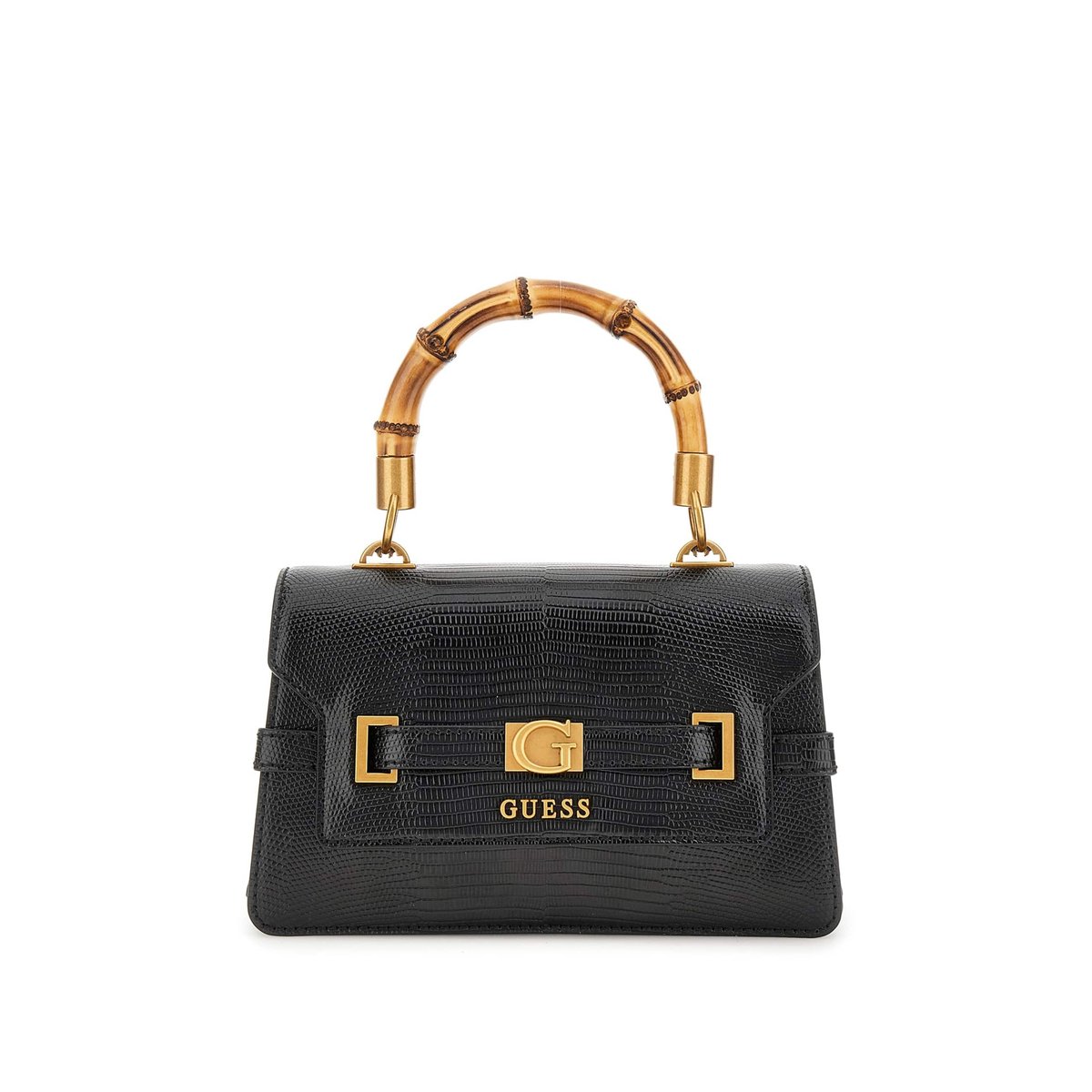 Mini Sac À Main Sibel Imprimé Python noir, GUESS
