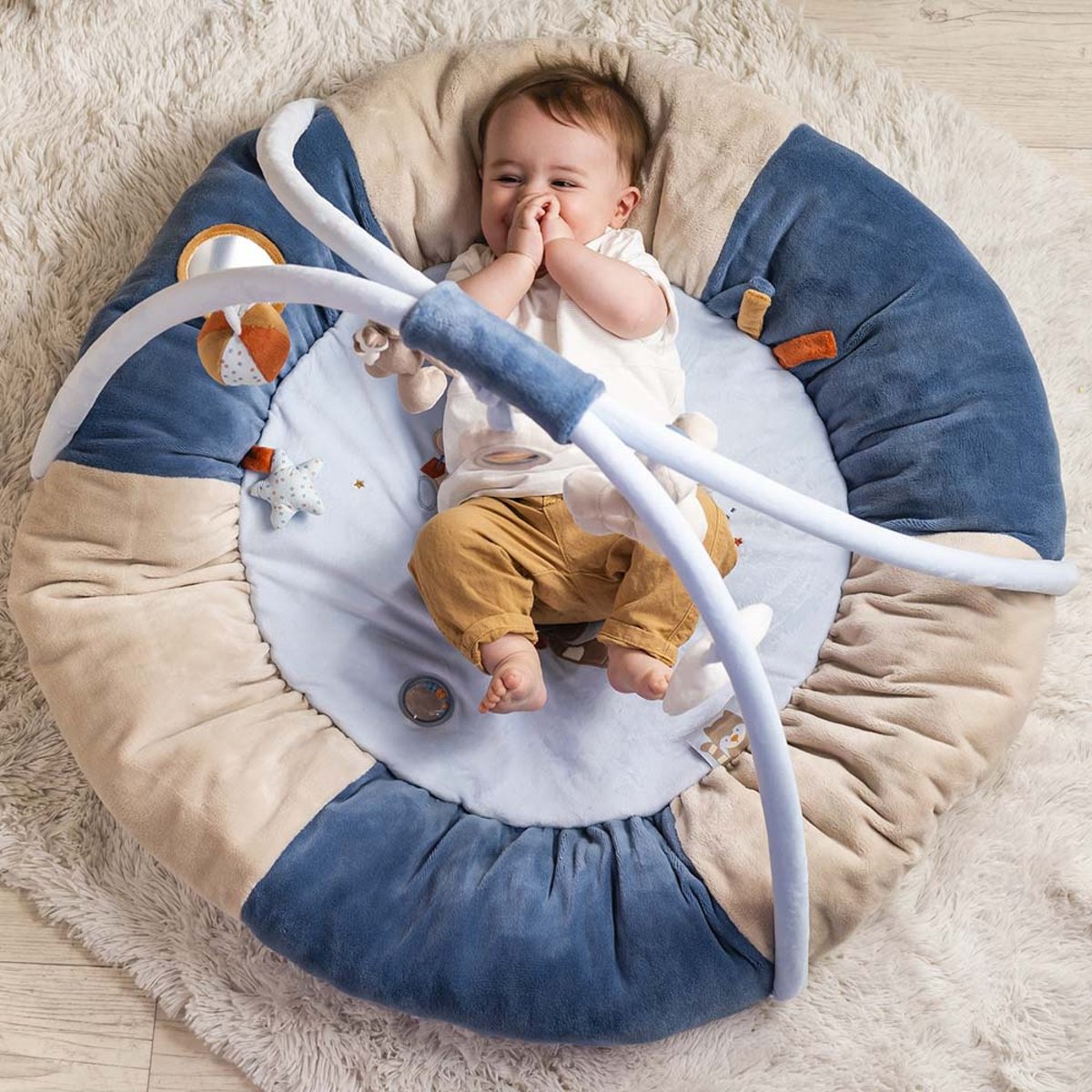 Tapis d'éveil pouf avec arches Luna & Axel luna, NATTOU