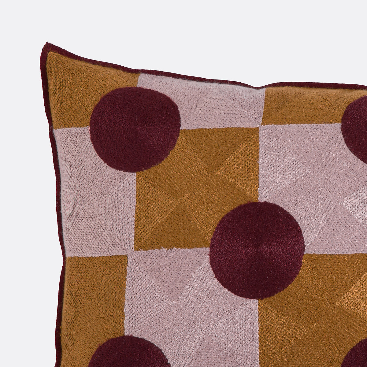 Copricuscino rettangolare 50x30 cm, lino e cotone ricamato, TOUMA multicolore, LA REDOUTE INTERIEURS