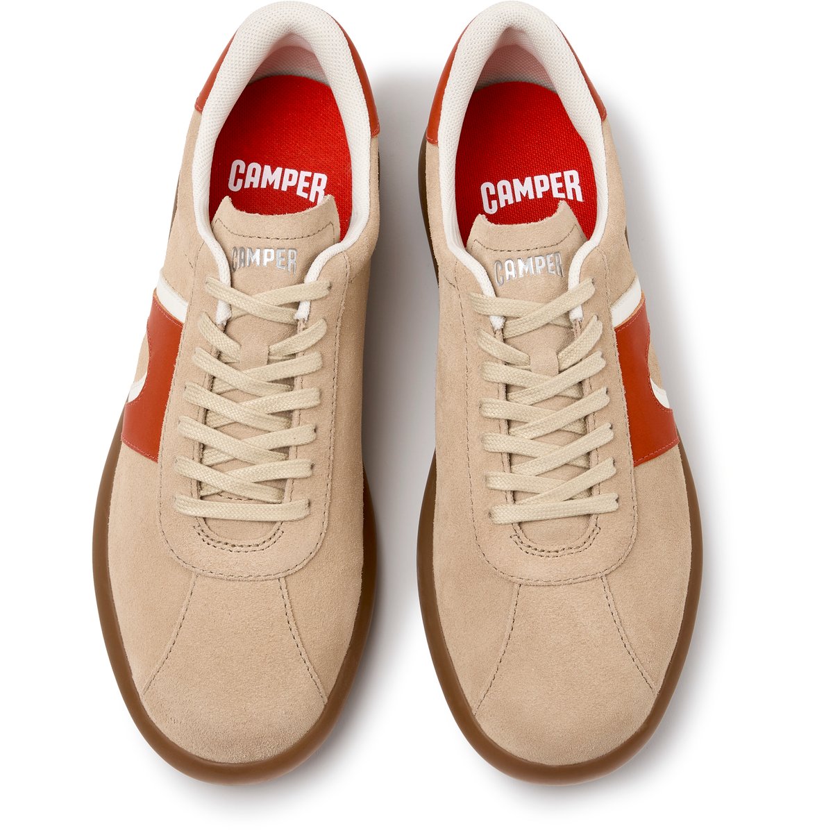 Baskets Pelotas Soller Suede Leather beige clair 036, CAMPER
