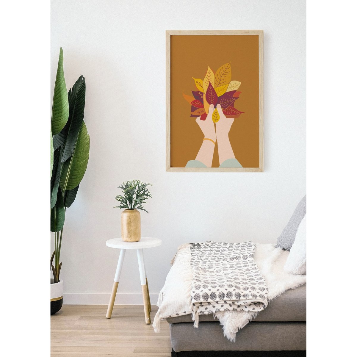 Affiche Abstract Autumn 2 blanc, L'AFFICHERIE