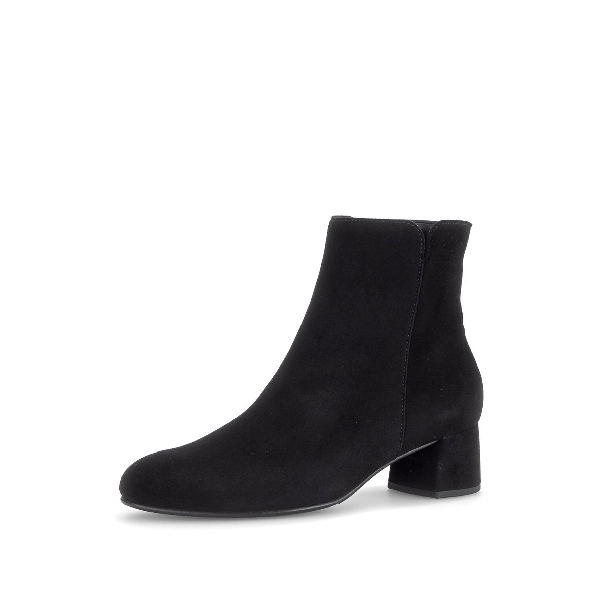 Bottines en cuir à talon décroché noir velours, GABOR