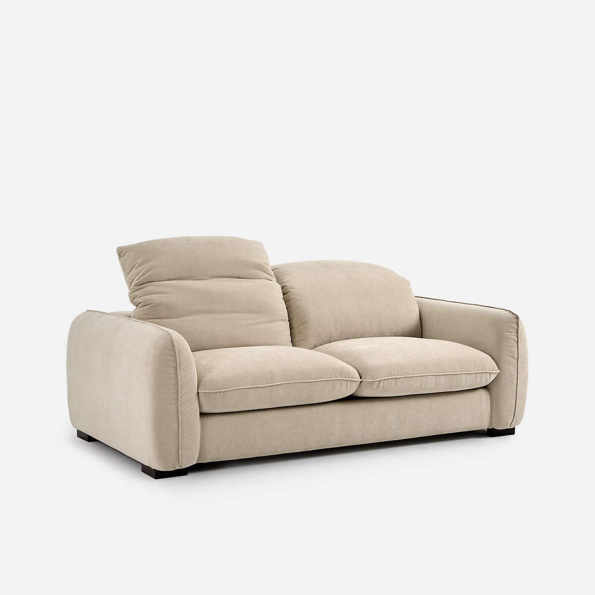 Divano letto a 3 posti in poliestere screziato, con poggiatesta, ISLA beige, LA REDOUTE INTERIEURS