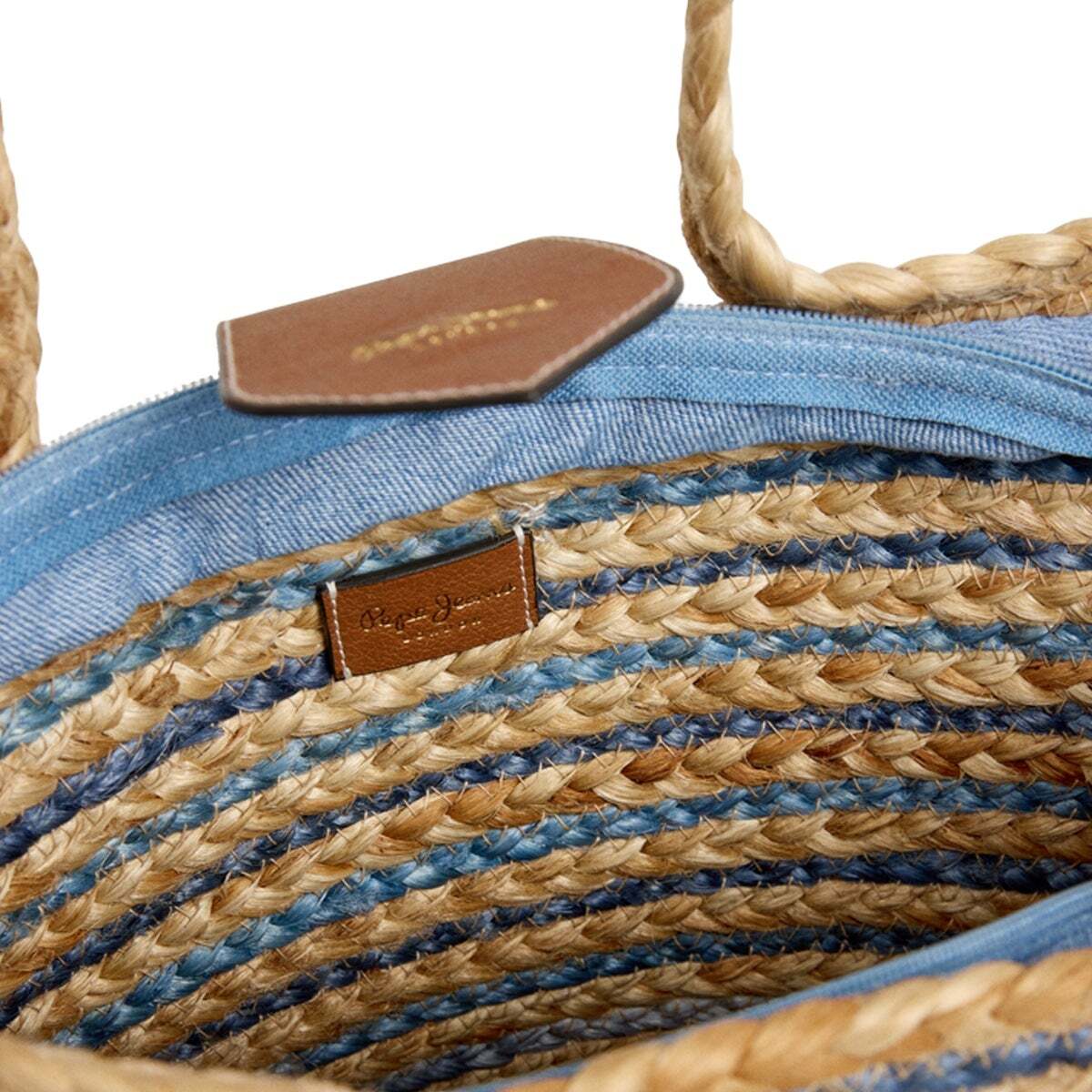 Sac Shopper En Jute denim, PEPE JEANS