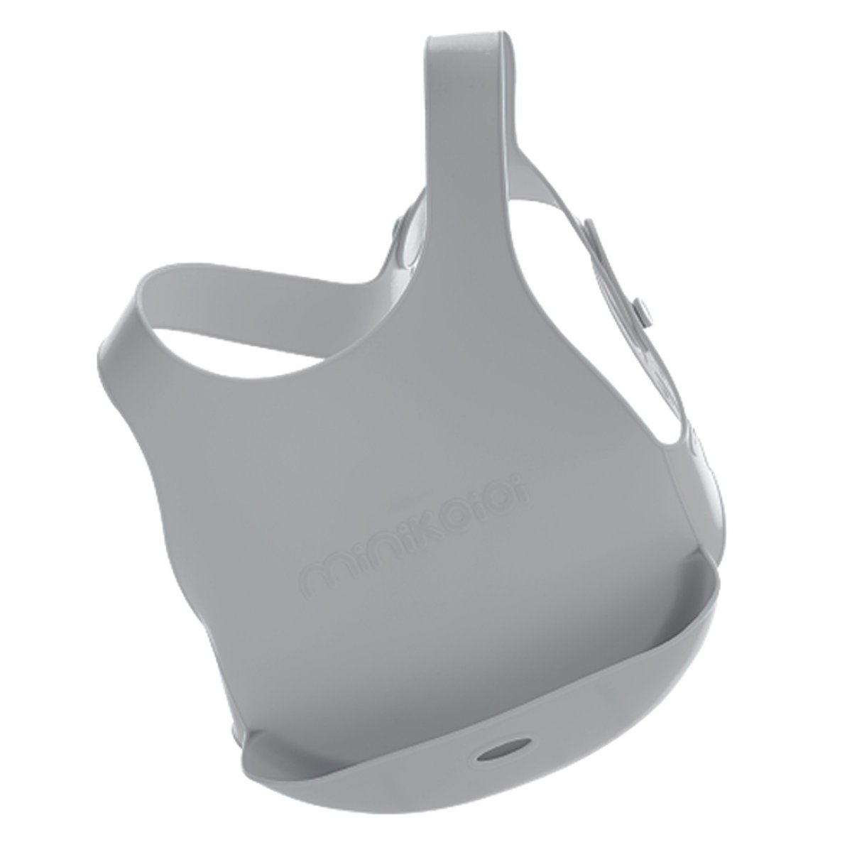 Bavoir récupérateur silicone gris, MINIKOIOI