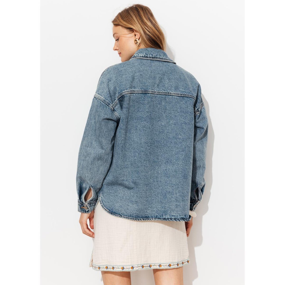 Veste surchemise en jean jean clair, PROMOD