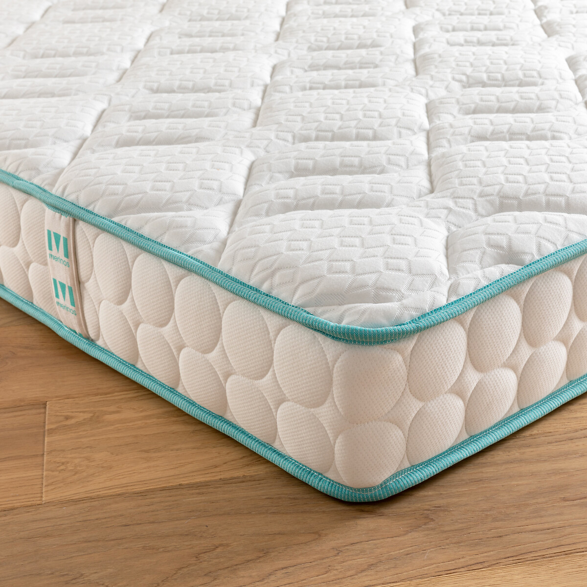 Materasso in lattice maxi comfort rigido LE TOUT DOUX bianco/blu, MERINOS