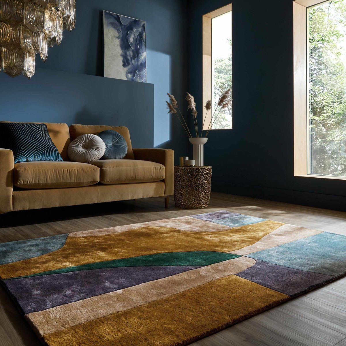 Tapis en viscose POLARIS multicolore, FLAIR RUGS