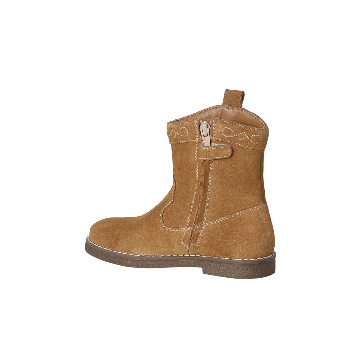 Boots cuir zippées marron, VERTBAUDET