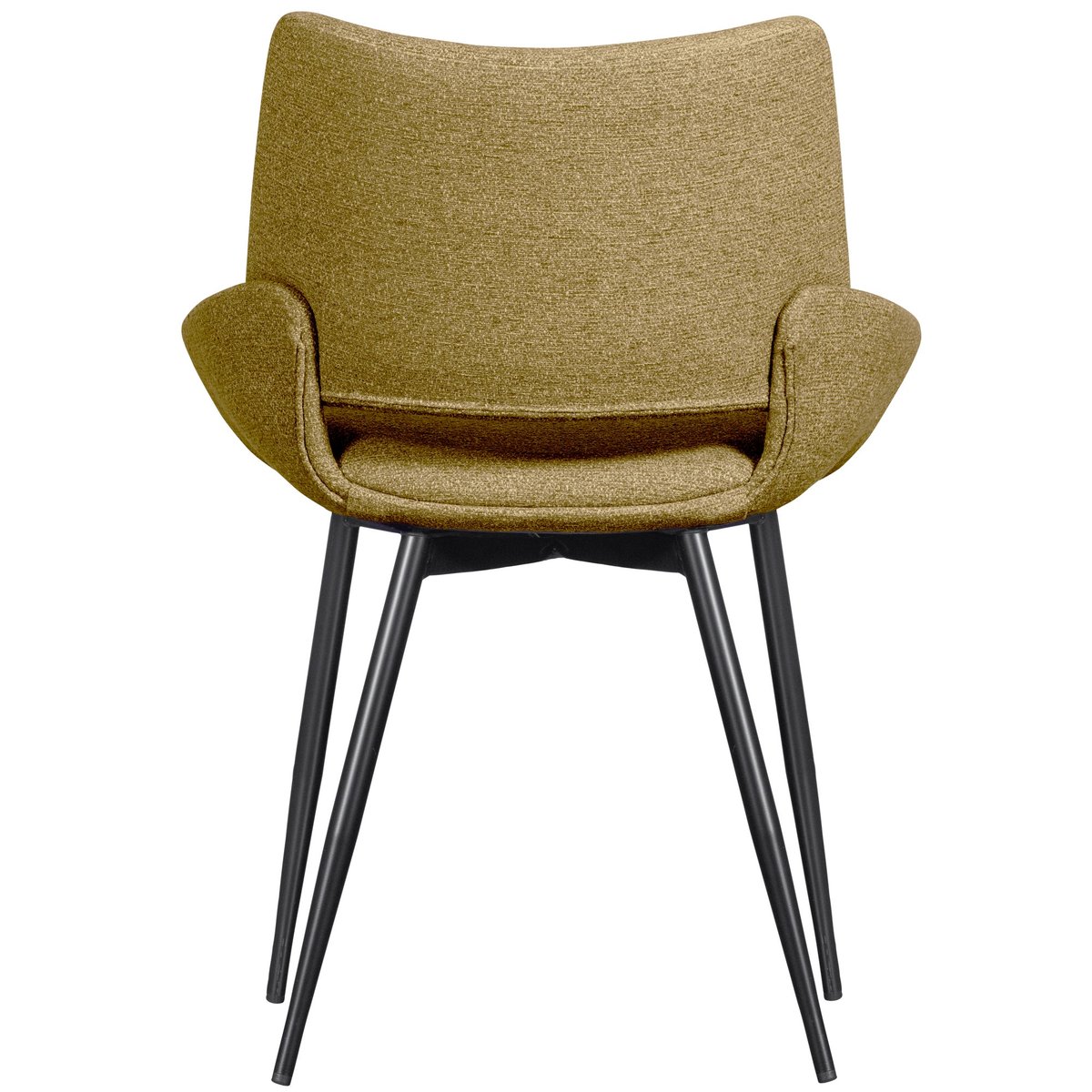 Lot de 2 chaises de table en tissu mélange PARADE jaune, WOOOD