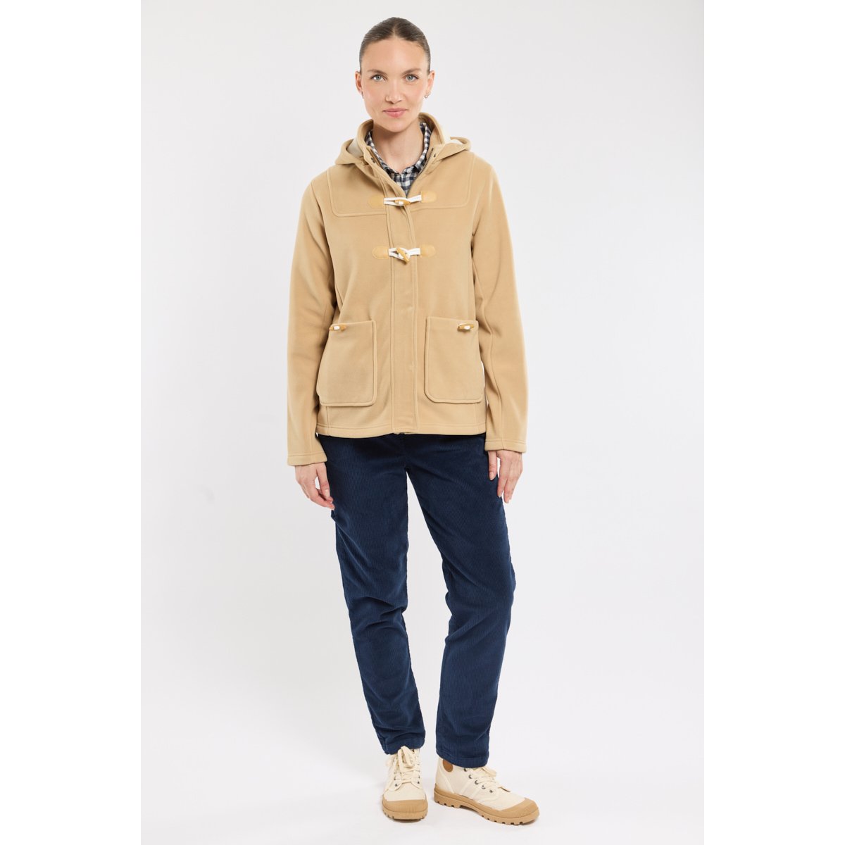 Veste polaire en polyester recyclé MALZEN beige, BERMUDES