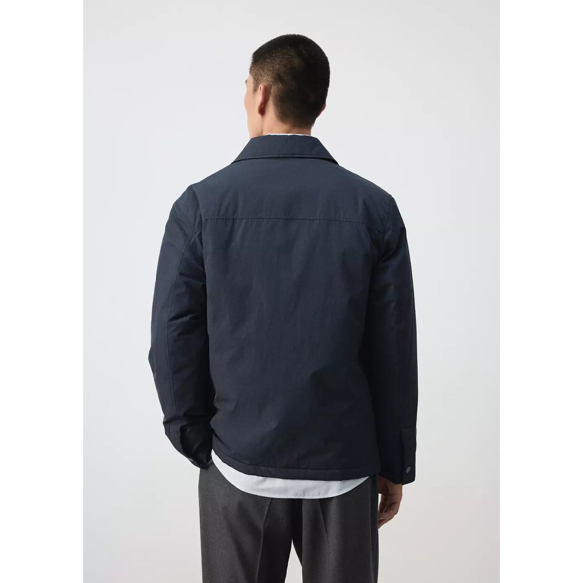 Veste matelassée hydrofuge bleu nuit, MANGO MAN