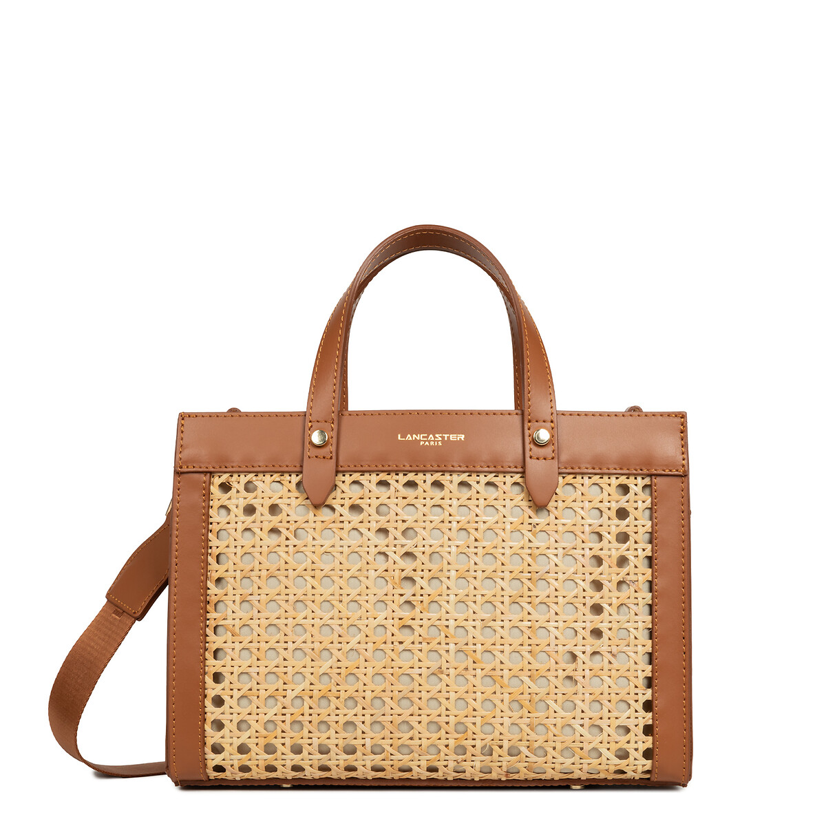 Sac cabas main zippé S, CANNAGE ROTIN camel, LANCASTER