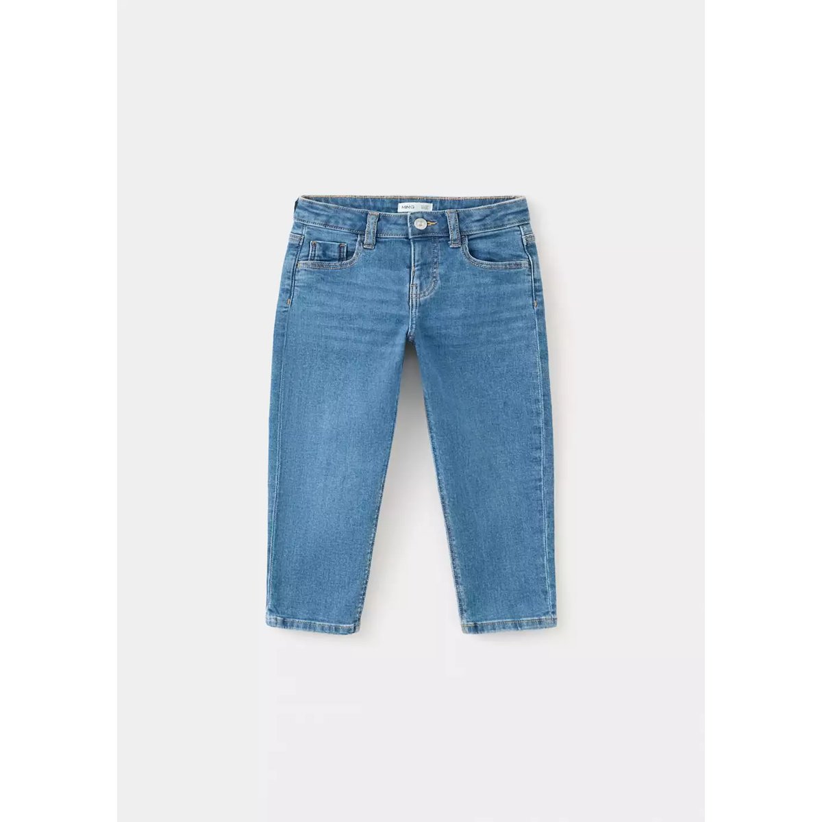 Jean droit coton bleu moyen, MANGO BABY