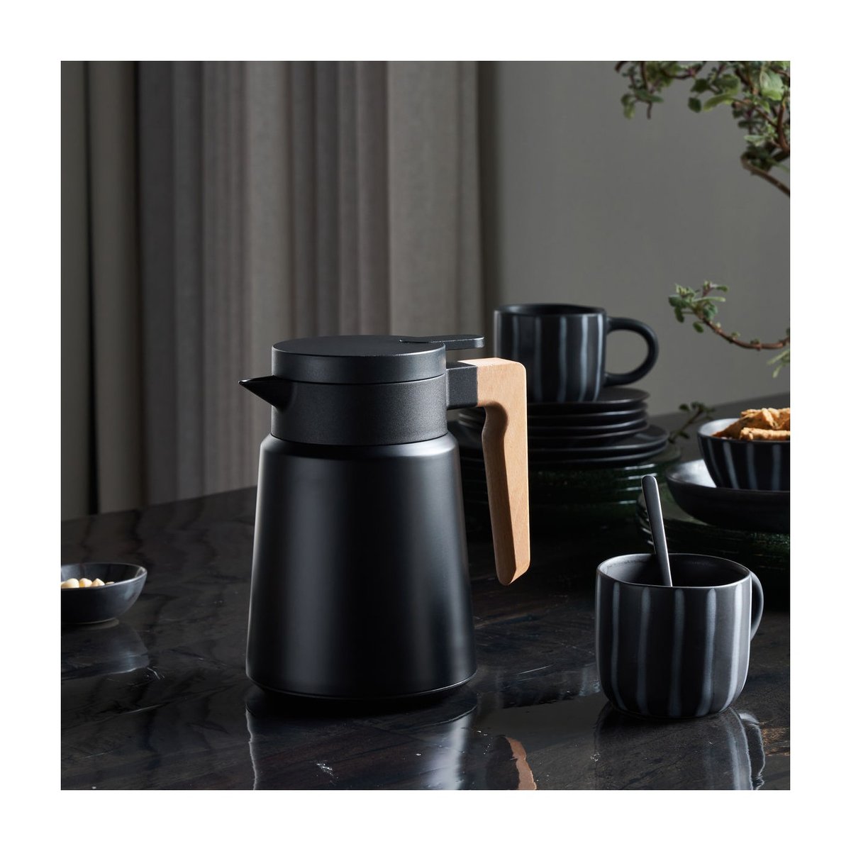 Thermos Cole h 20 cm noir, HOUSE DOCTOR