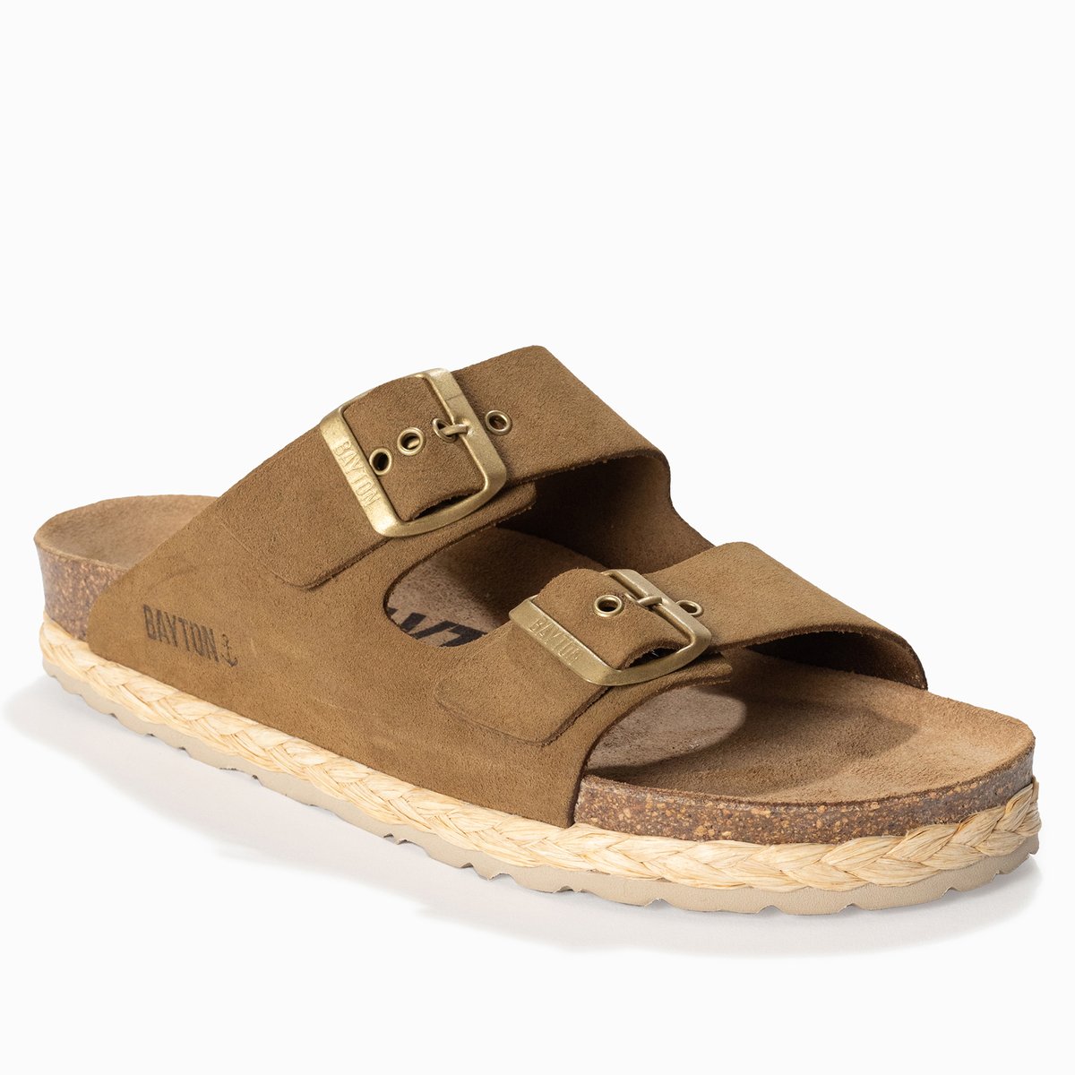 Sandales en cuir suedé BENALLA camel, BAYTON