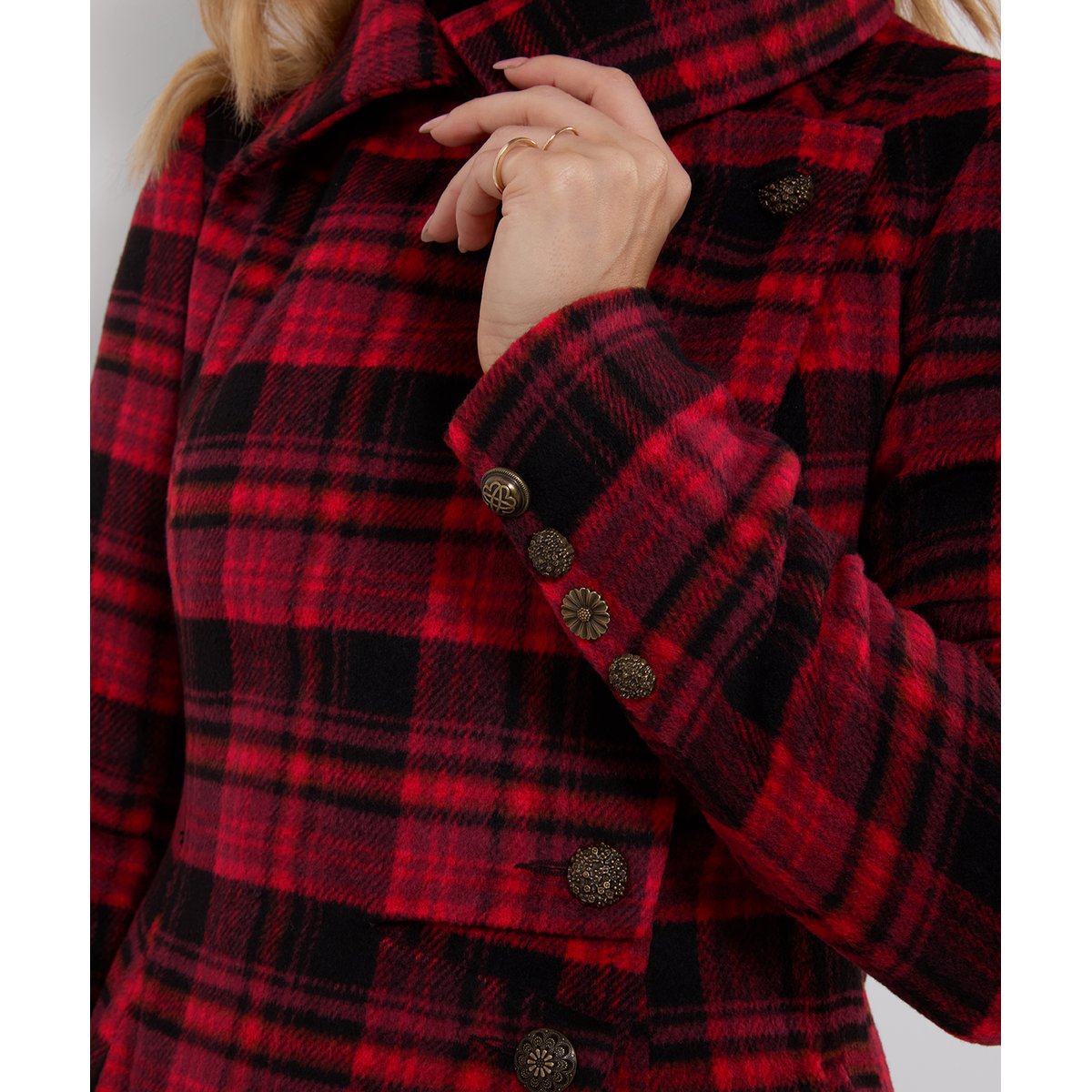 Manteau à Carreaux Jours d'Automne rouge, JOE BROWNS