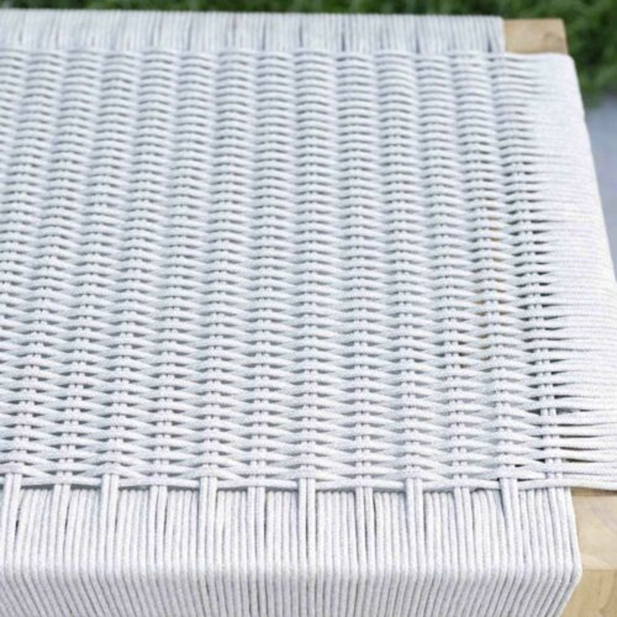 Banc de jardin en teck massif et cordage 3 places LIVIE beige, BERAH GETAH