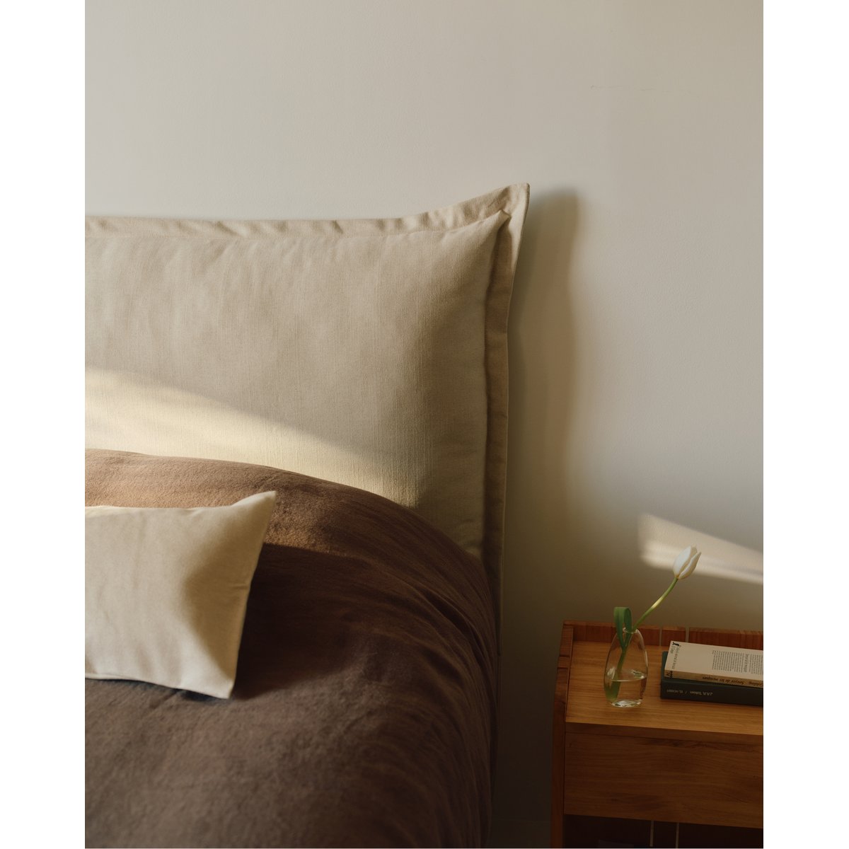 Tête de lit tapissée en tissus naturels beige 150 cm - Nest beige, AUTRE TON