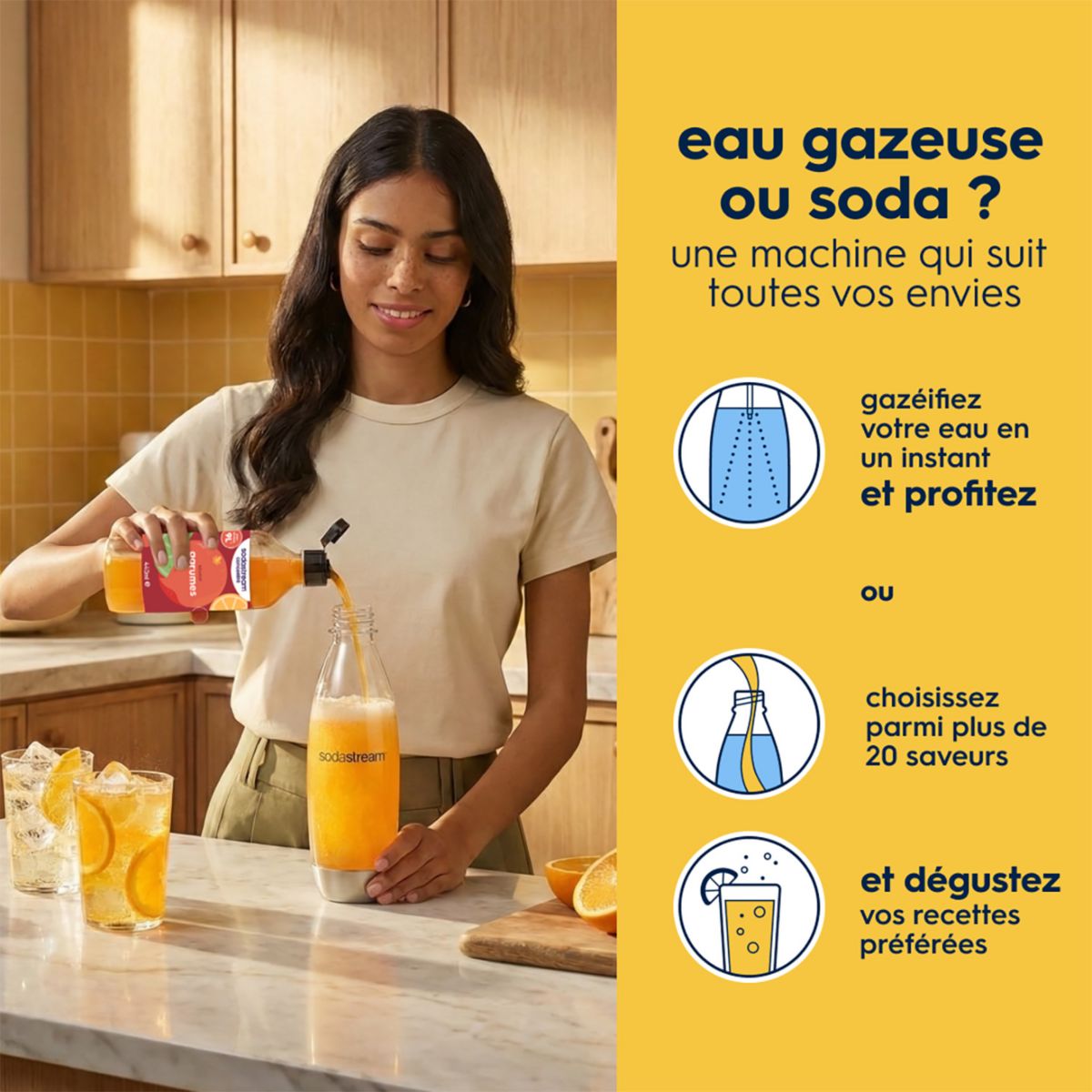 Machine à Soda Terra avec 1 bouteille noir, SODASTREAM