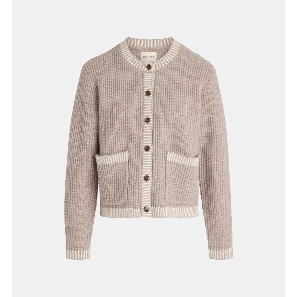 Gilet neville en laine taupe, JODHPUR